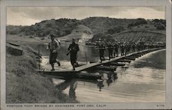 Pontoon Foot Bridge by Engineers Postcard