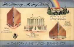 The Harvey M. Joy Hotels - A California Institution Serving You Postcard Postcard Postcard