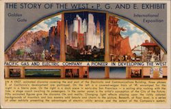 The Story of the West P.G. and E. Exhibit San Francisco, CA 1939 San Francisco Exposition Postcard Postcard Postcard