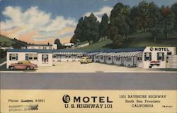 EB Motel U.S. Highway 101 Postcard