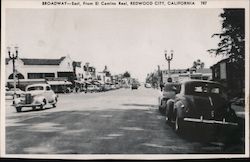 Broadway-East, From El Camino Real Postcard