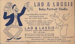 Lad & Lassie Baby Portrait Studio - Oakland's Largest Baby Portrait Studio Postcard