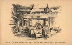 Main Lounge, Army and Navvy Club Postcard