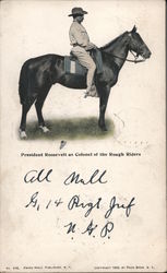 President Roosevelt as Colonel of the Rough Riders Postcard