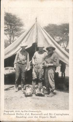 Roosevelt and the Hippo Skull Theodore Roosevelt Postcard Postcard Postcard