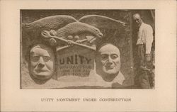 Unity Monument Under Construction Postcard