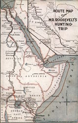 Map of Mr. Roosevelt's Hunting Trip Postcard