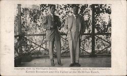 Kermit Roosevelt and His Father at the McMillan Ranch Postcard