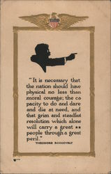 Roosevelt on Moral Courage of a Nation Postcard