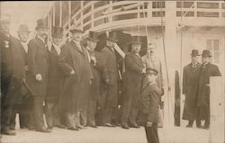 Theodore Roosevelt Poses Near a Ship Postcard Postcard Postcard