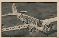 Wasp-powered Boeing plane of United Air Lines Postcard