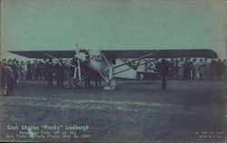 Capt. Charles "Plucky" Lindbergh Ready to Take Off on His New York to Paris Flight May 20, 1927 Aviators Postcard Postcard Postcard