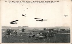 U.S. Aviators in Test Flight San Diego, CA Postcard Postcard Postcard