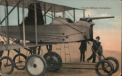 French Military Aeroplane Postcard