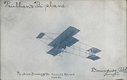 Paulhan's Biplane Postcard