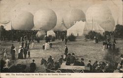 The Balloons, ready for the Race for the Gordon Bennett Cup San Francisco, CA Postcard Postcard Postcard