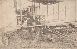 Chas. Willard and His Engine Postcard