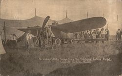 Graham-White Inspecting his Machine Before Flight Aviators Postcard Postcard Postcard