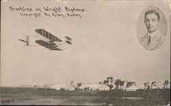 Brooklins on Wright Biplane Postcard