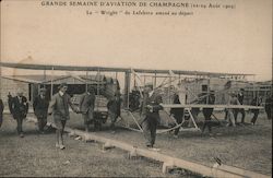 The "Wright" Being Readied for Departure Postcard