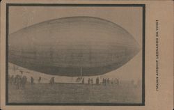 Italian Airship Leonardo Da Vinci Postcard