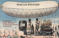 Gross vom Oktoberfest Airships Postcard Postcard Postcard