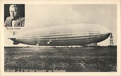 Luftshiff "L.Z. 127 Graf Zeppelin" am Ankermast. Germany Airships Postcard Postcard Postcard