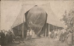 C. Dixon. The Youngest Aviator with His Mother and Sister Postcard