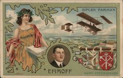 Biplane Farman - Saint Petersbourgh Postcard