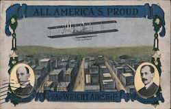 All America's Proud The Wright Airship Postcard