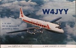 The Capital Viscount - A New Concept in Flight Airline Advertising Postcard Postcard Postcard