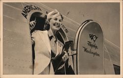 Stewardesses on the American Airlines Flagship Airline Advertising Postcard Postcard Postcard