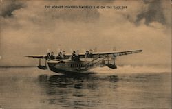 The Hornet Powered Sikorsky S-42 on the Take Off Aircraft Postcard Postcard Postcard