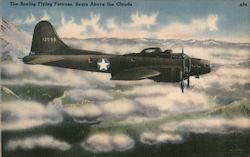 The Boeing Flying Fortress, Soars Above the Clouds Postcard