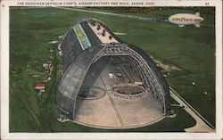 The Goodyear-Zeppelin Corp's Airship Factory and Dock Postcard