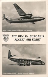 Fly BEA in Europe's Finest Air Fleet Airline Advertising Postcard Postcard Postcard