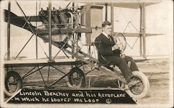 Lincoln Beachey and His Aeroplane in Which He Looped the Loop Aviators Postcard Postcard Postcard