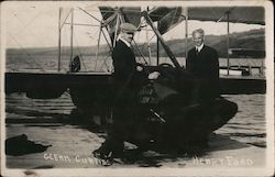 Rare: Glenn Curtiss and Henry Ford Hammondsport, NY Aviators Postcard Postcard Postcard