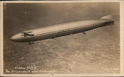 Airplane View of The Shenandoah Over Los Angeles Postcard