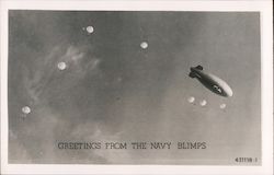 Greetings from the Navy Blimp Airships Postcard Postcard Postcard