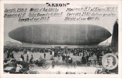 "Akron" Airship Specifications Postcard