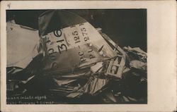 Mangled Wreckage of Plane Crash Aircraft Franz Fluezeno Postcard Postcard Postcard