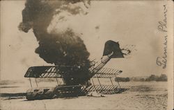 German Plane Crash Postcard