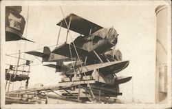 WWI Curtiss Navy N-9 Floatplanes in Transport Seaplane Postcard