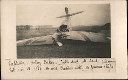 Captain Holey Baker Jelh died at Foul - France Dec 21 1918 Postcard