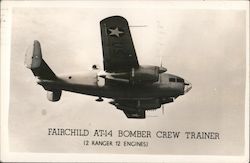 Fairchild AT-14 Bomber Crew Trainer (2 Ranger 12 Engines) Postcard