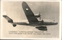 Lockheed "Constellation" Transport Postcard