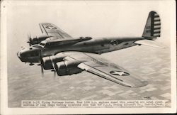 Boeing B-170 Flying Fortress Bomber. Four 1200 H.P. Engines Speed This Powerful All Metal Giant Aircraft Postcard Postcard Postcard