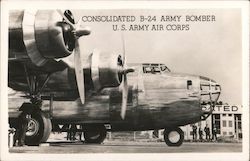 Consolidated B-24 Army Bomber U.S. Army Air Corps Air Force Postcard Postcard Postcard