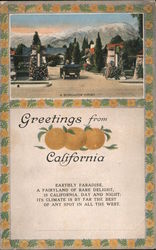 Greetings from California Postcard Postcard Postcard